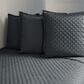 Ann Gish Art of Home 3-Piece Queen Double Diamond Coverlet Set in Charcoal, , large