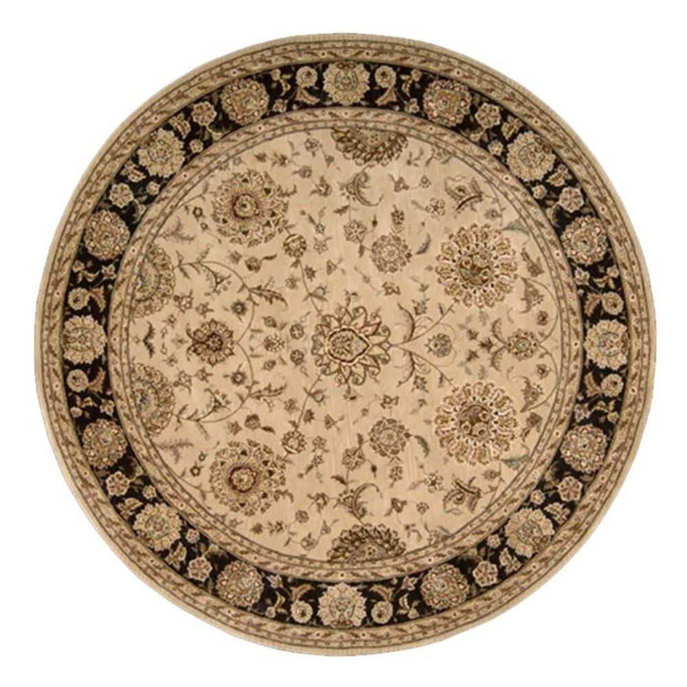 Nourison 2000 2207 4" Round Beige Area Rug, , large