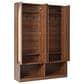 HOMLUX 6-Hook Hall Tree with 2-Rattan Doors in Walnut, , large