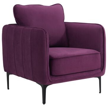 Mayberry Hill Rae Accent Chair in Lavish Purple Velvet, , large