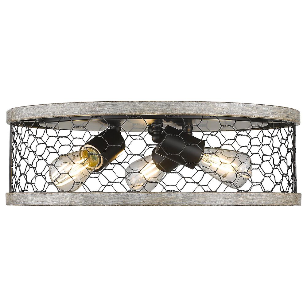 Golden Lighting Bailey 15&quot; Flush Mount in Matte Black, , large