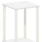 HOMLUX 2-Tier Turn-N-Tube End Table in White, , large