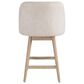 Armen Living Sadie 26" Swivel Counter Height Stool in Washed Wood, , large