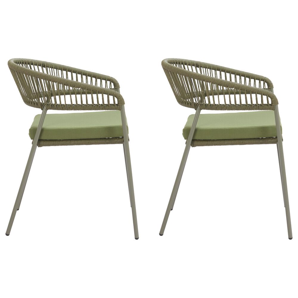 Zuo Modern Skye Outdoor Dining Chair in Green (Set of 2), , large