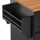 HOMLUX 86" Kitchen Island with Extendable Dining Table in Black, , large