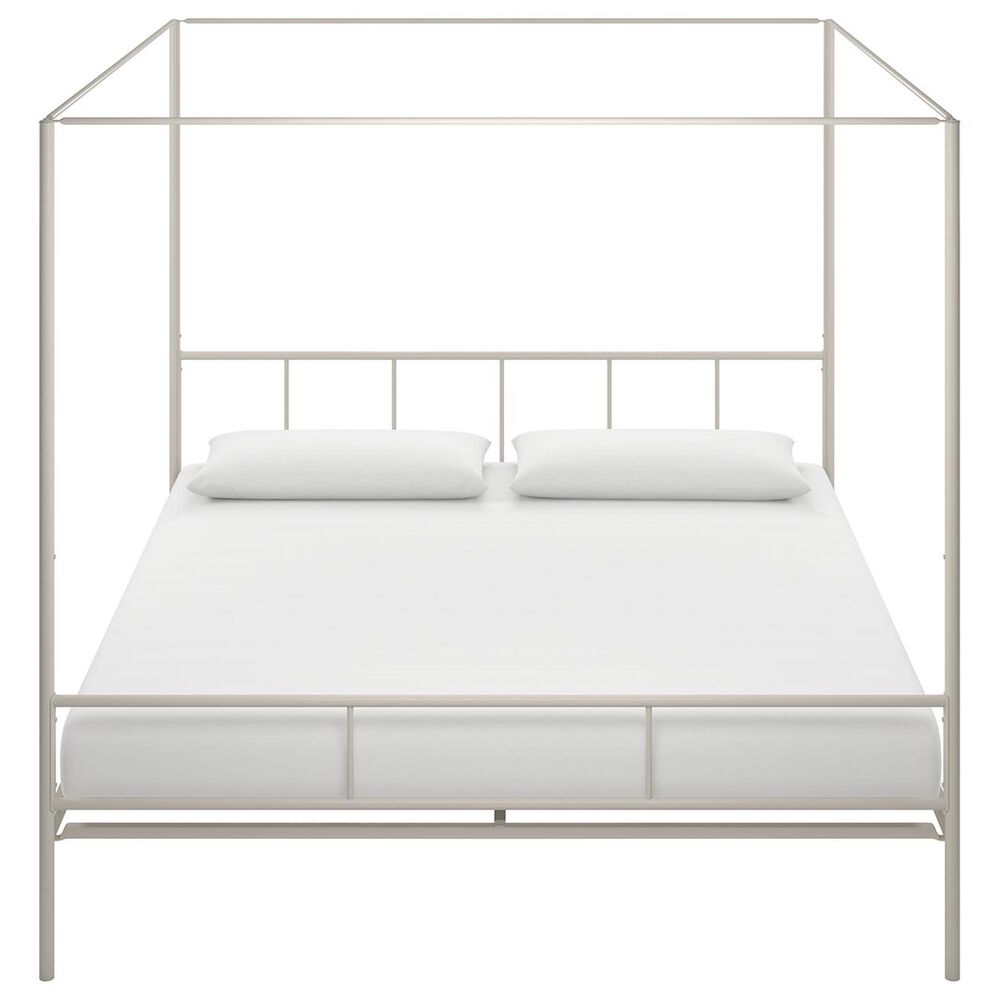 Novogratz Marion King Canopy Bed in White NFM