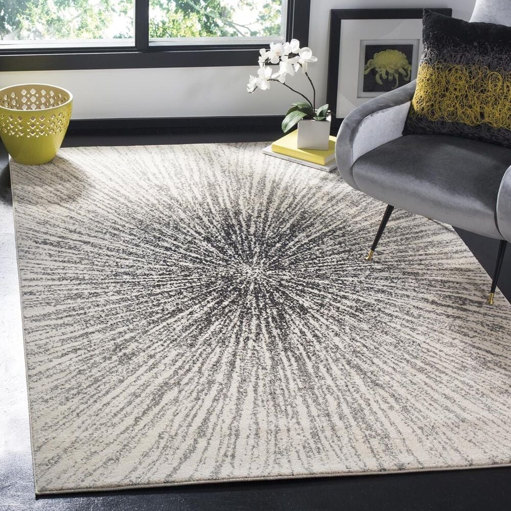 Safavieh Evoke EVK228K-3 3" x 5" Black/Ivory Area Rug, , large