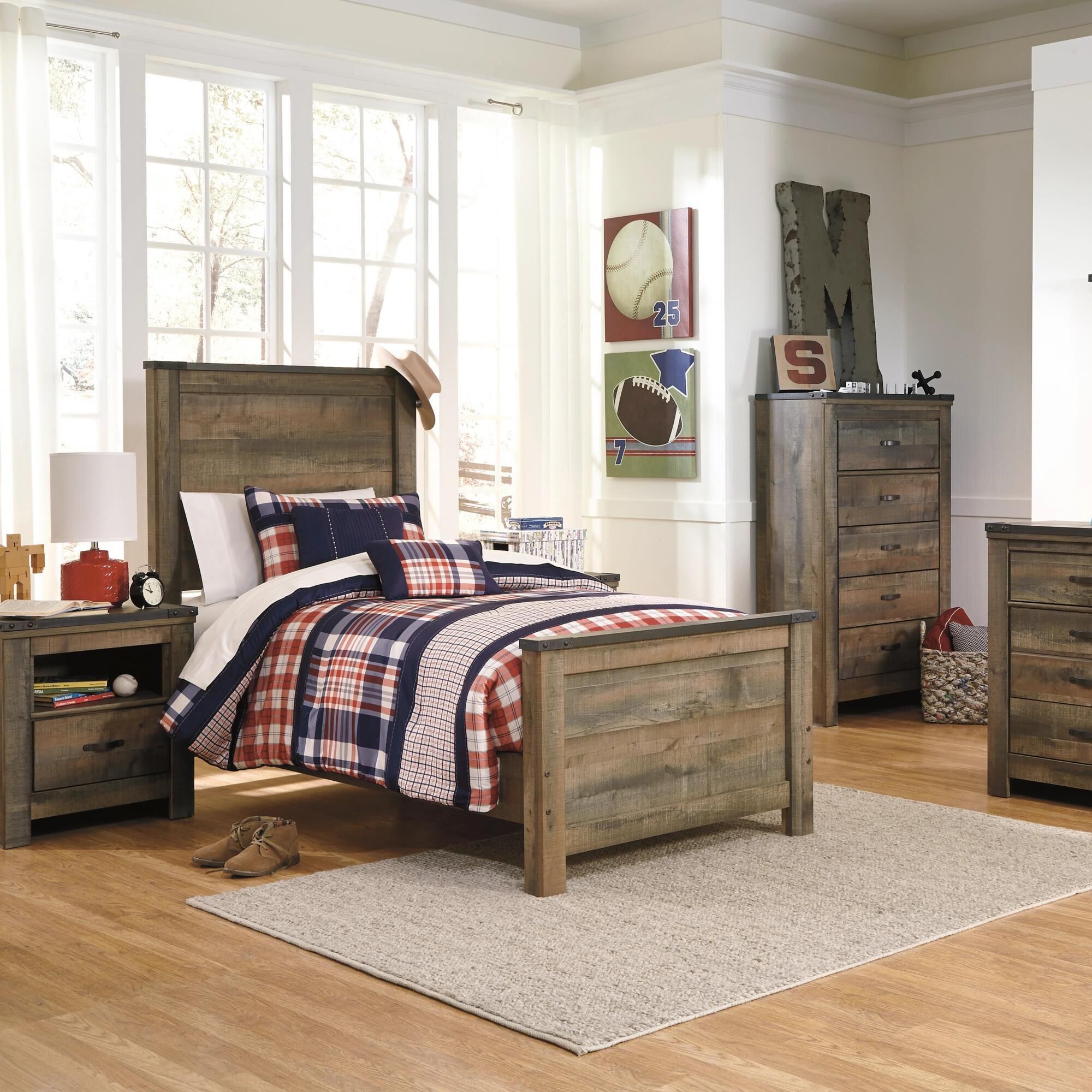 Trinell twin loft bed top