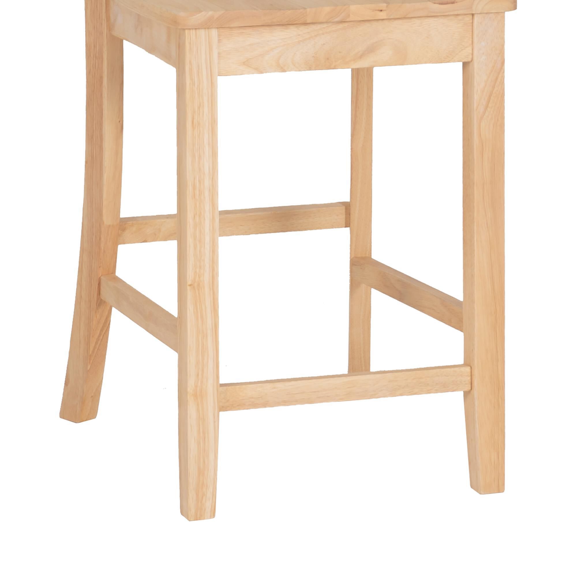 Linon Home Decor Torino X-Back Counter Stool in Natural Unfinished