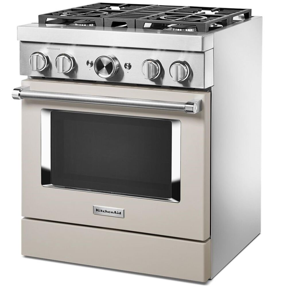 KitchenAid 30&quot; Professional Smart Dual Fuel Range in Matte Milkshake, , large