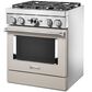 KitchenAid 30" Professional Smart Dual Fuel Range in Matte Milkshake, , large