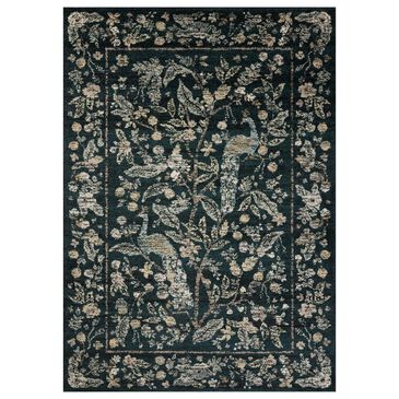 Rifle Paper Co. x Loloi Laurel Peacock Garden 6"6" x 9"2" Navy Area Rug, , large