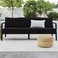 Linon Home Decor Holland Outdoor Sofa with Black Cushions in Black, , large