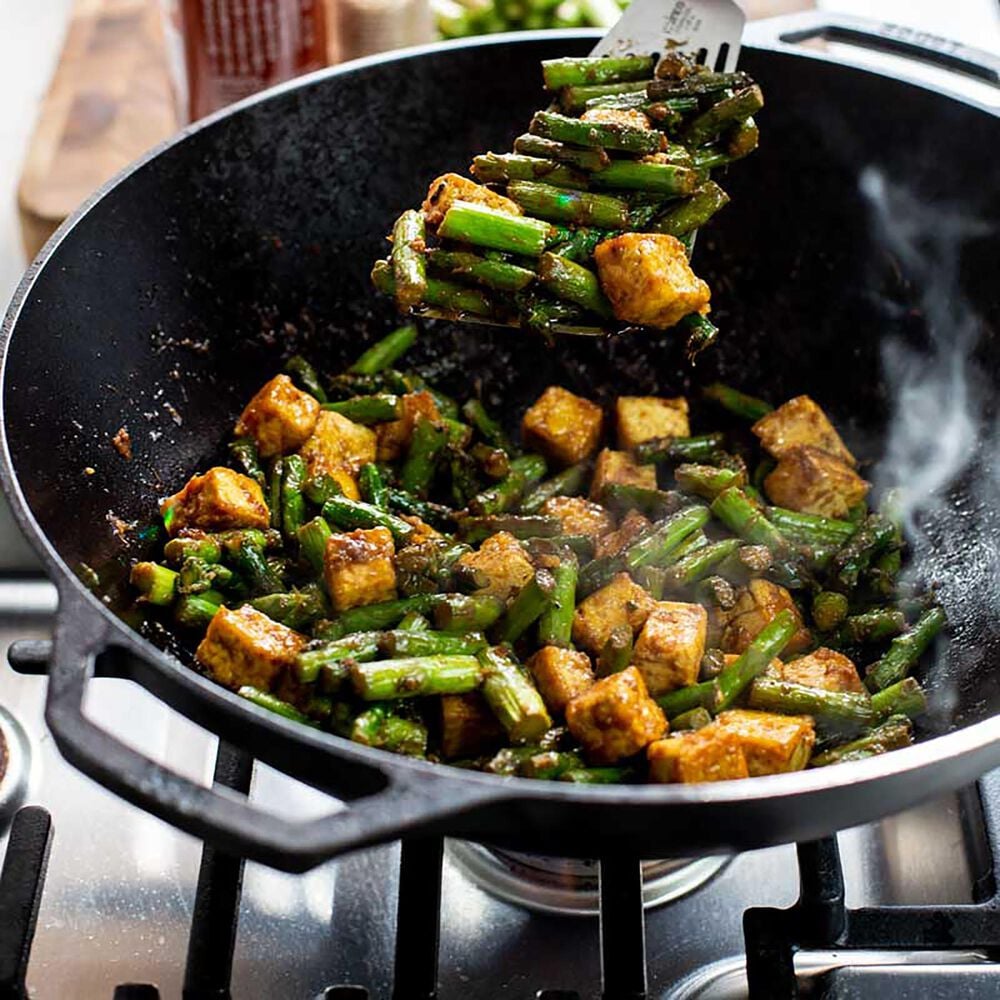 Lodge 14&quot; Seasoned Cast Iron Wok in Black, , large