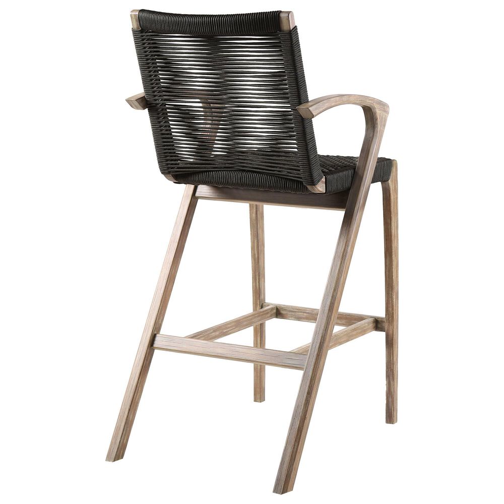 Armen Living Nabila Patio Bar Stool in Charcoal, , large