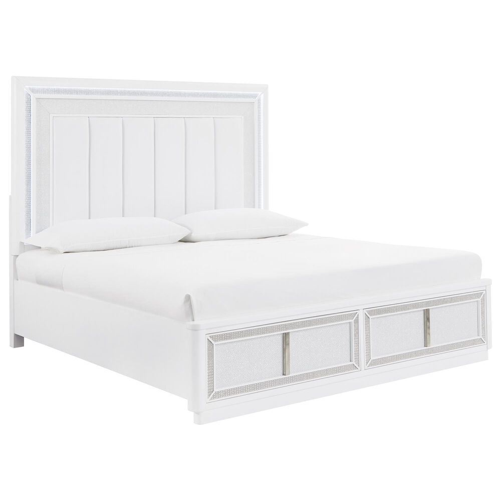 Millenium Chalanna Queen Upholstered Storage Bed in White, , large