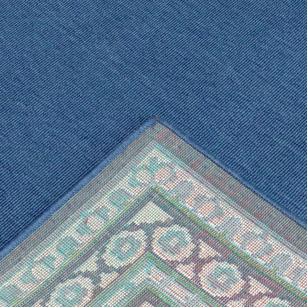 Oriental Weavers Meridian Navy and Green 2'3" x 7'6" Indoor/Outdoor Runner, , large
