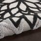 Nourison Aloha Floral 5"3" x 7"5" Black and White Indoor/Outdoor Area Rug, , large