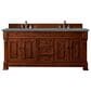 James Martin Vanities Brookfield 72" Double Bathroom Vanity in Warm Cherry with 3 cm Charcoal Soapstone Quartz Top and Rectangle Sinks, , large