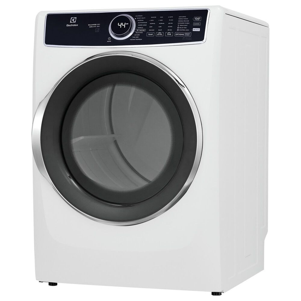 Electrolux 8 Cu. Ft. Front Load Gas Dryer with LuxCare in White NFM