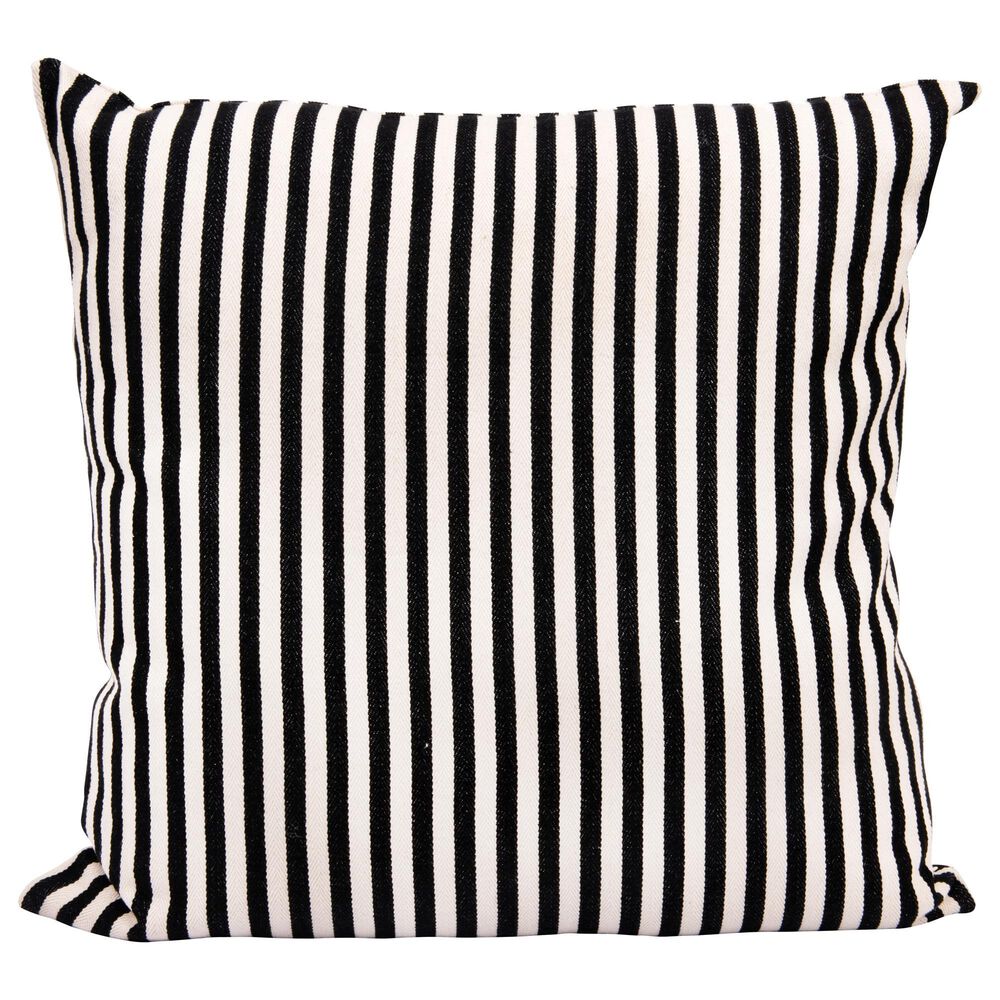 Creative Coop Botanist 26" Square Throw Pillow in Black and Cream, , large