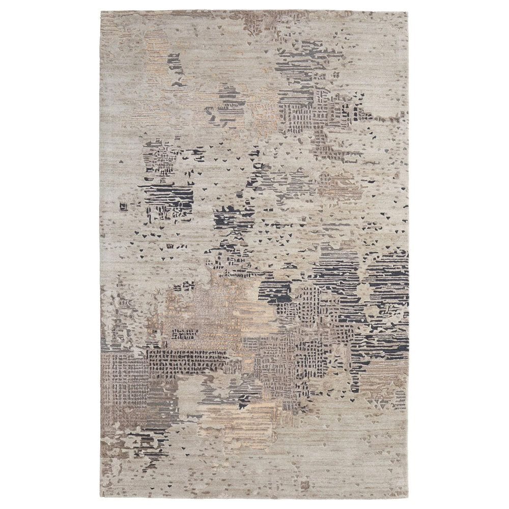 Feizy Zarah 9" x 12" Beige and Gray Area Rug, , large