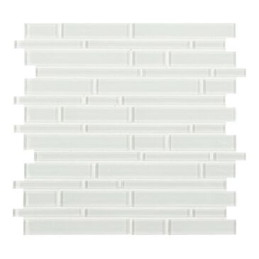 MS International Ice 12" x 12" Crystal Glass Mosaic Sheet, , large