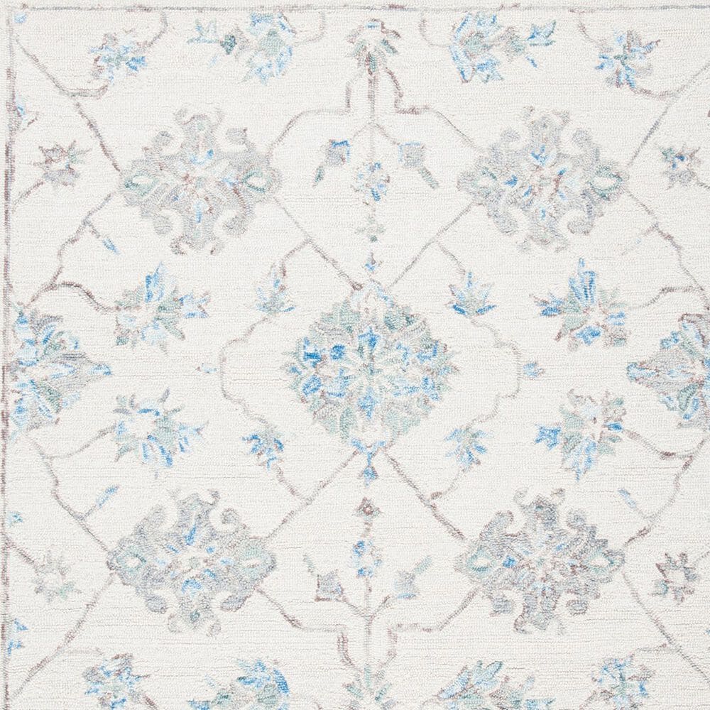 Safavieh Micro-Loop Oriental 2&#39;3&quot; x 7&#39; Ivory and Grey Runner, , large