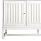 James Martin Vanities Athens 60" Double Bathroom Vanity in Glossy White with 3 cm Eternal Jasmine Pearl Quartz Top and Rectangular Sinks, , large