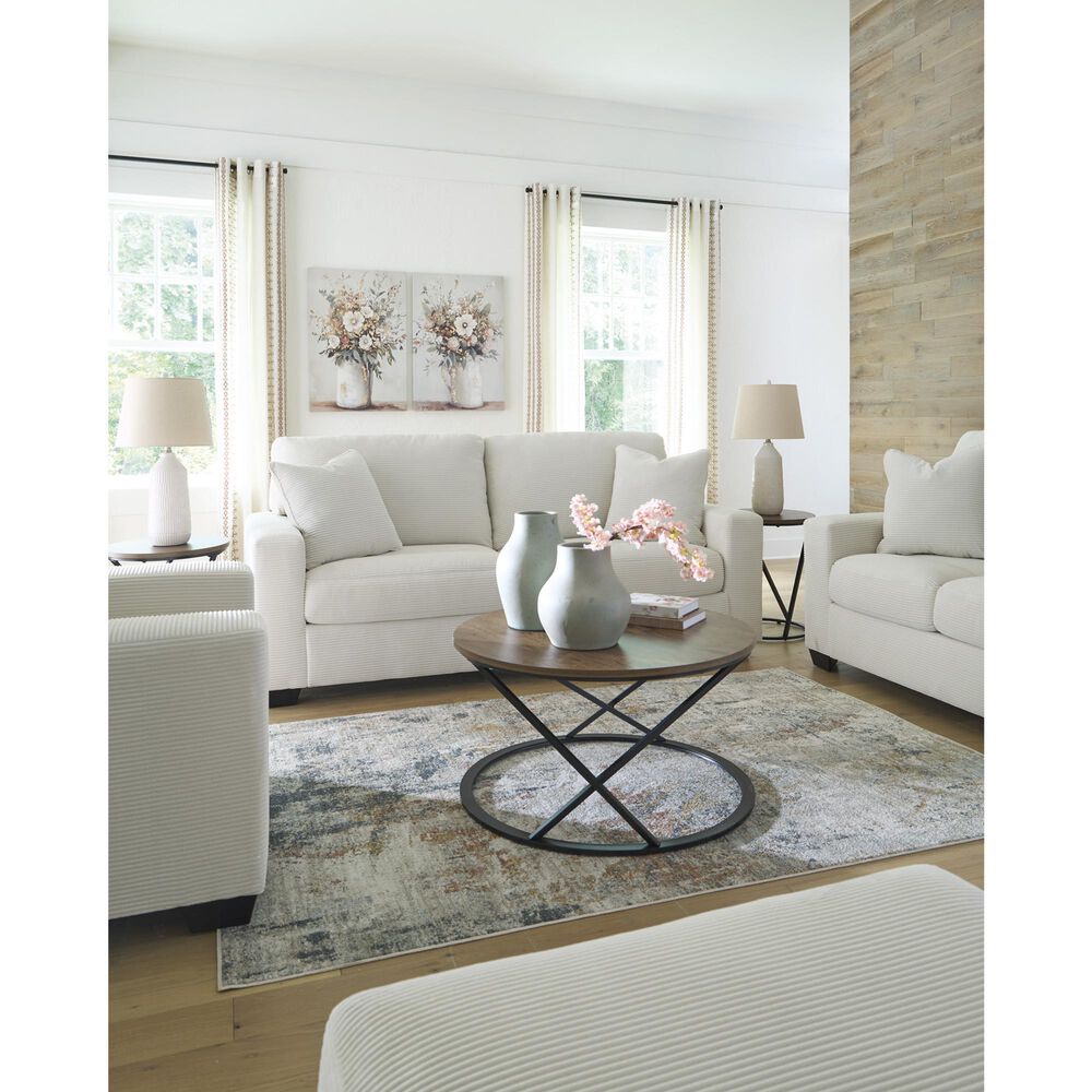 Ashley Greenbriar Stationary Sofa in Ivory, , large
