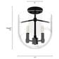 Hunter Sacha 3-Light Semi-Flush Mount in Natural Iron, , large