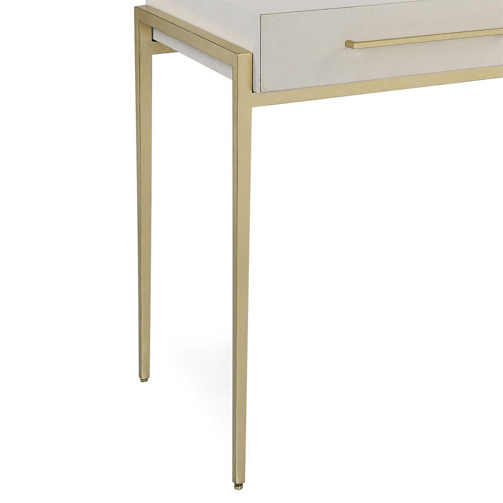 Uttermost Jewel Desk in White and Gold, , large