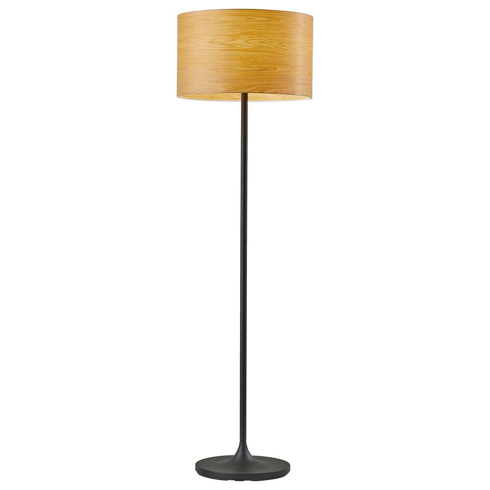 Adesso Oslo Floor Lamp in Matte Black, , large
