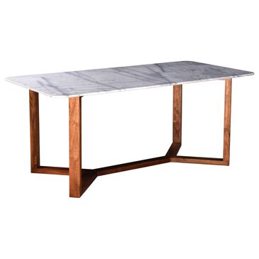 Moe"s Home Collection Jinxx Dining Table in Darker Grey, Charcoal, Off White and Brown - Table Only, , large