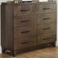 Urban Home Broderick 8-Drawer Chesser in Wild Oats Brown, , large