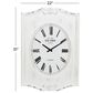 Maple and Jade Farmhouse Wall Clock in Whitewashed, , large