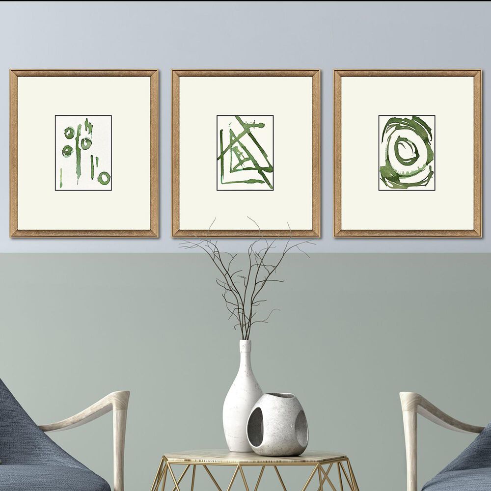 Paragon 16" x 18" Chaos I Wall Art in Green (Set of 3), , large