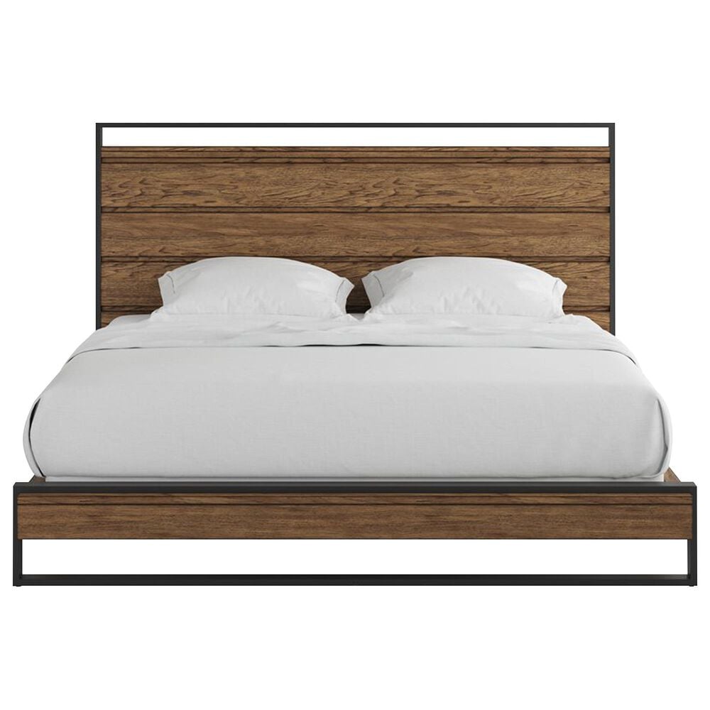 Golden Wave Furniture Hendrick King Bed in Brown and Black, , large