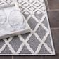 Safavieh Cabana CBN652A 8" Square Ivory and Grey Area Performance Rug, , large