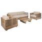 Armen Living Vivid 4-Piece Patio Conversation Set in Eucalyptus/Taupe, , large