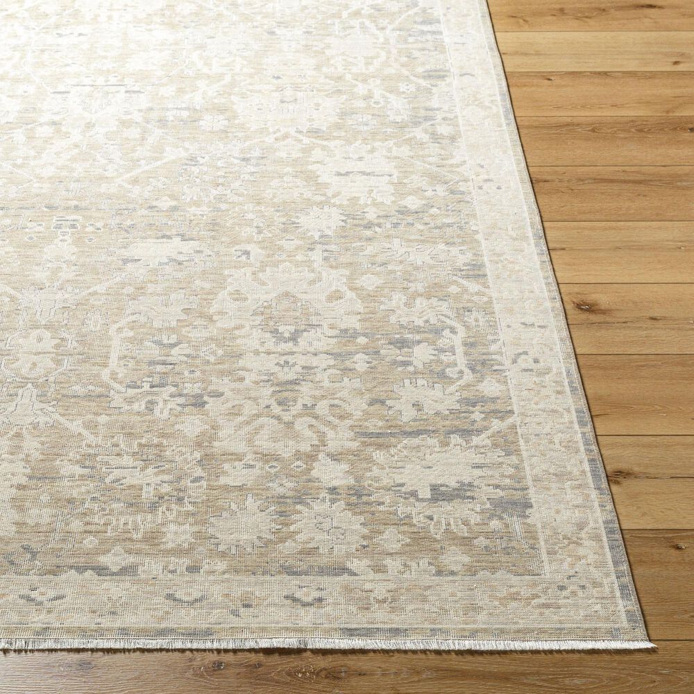 Surya Once Upon a Time Light Brown, Light Gray, Tan, Ivory and Gray 7'10" x 9'10" Area Rug, , large