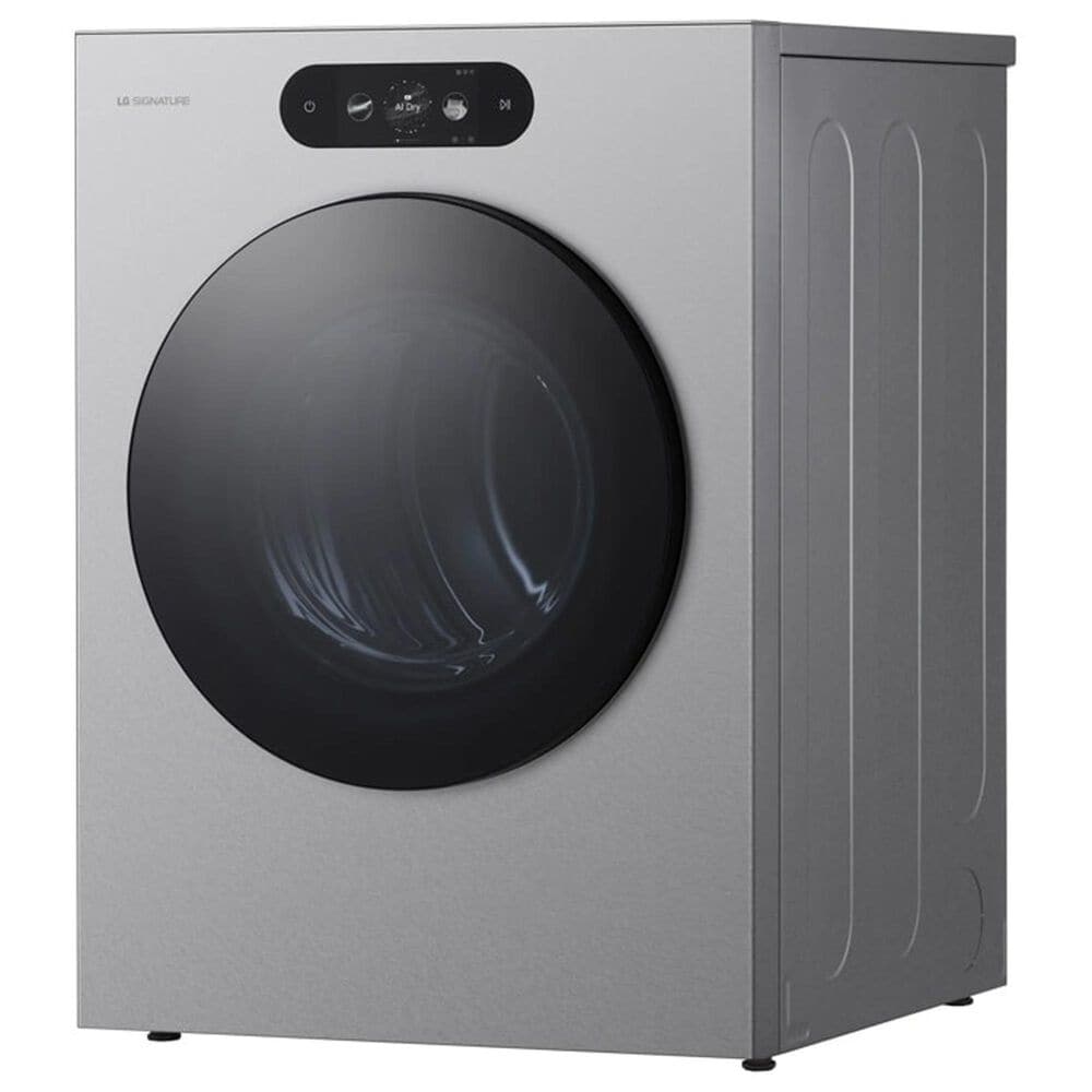 LG 5.8 Cu. Ft. Smart Front Load Washer and 9.0 Cu. Ft. Gas Dryer in Brushed Platinum Steel, , large