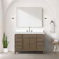 Lexora Home Laurel 48" Single Bathroom Vanity in Grey Oak with White Quartz Top and Rectangular Sink, , large