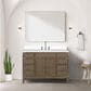 Lexora Home Laurel 48" Single Bathroom Vanity in Grey Oak with White Quartz Top and Rectangular Sink, , large