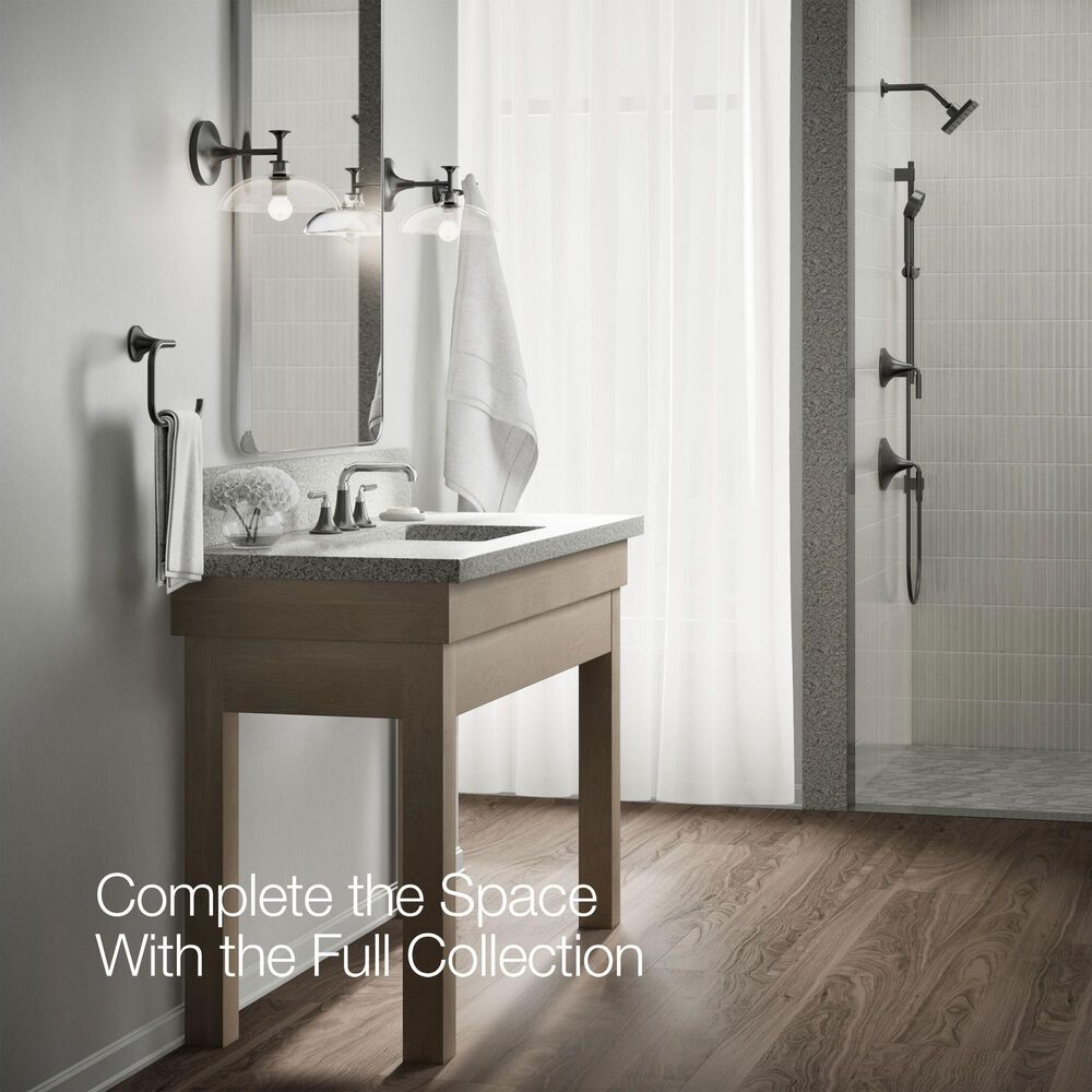 Kohler Tone Widespread Bathroom Sinks in Polished Chrome and Matte Black, , large