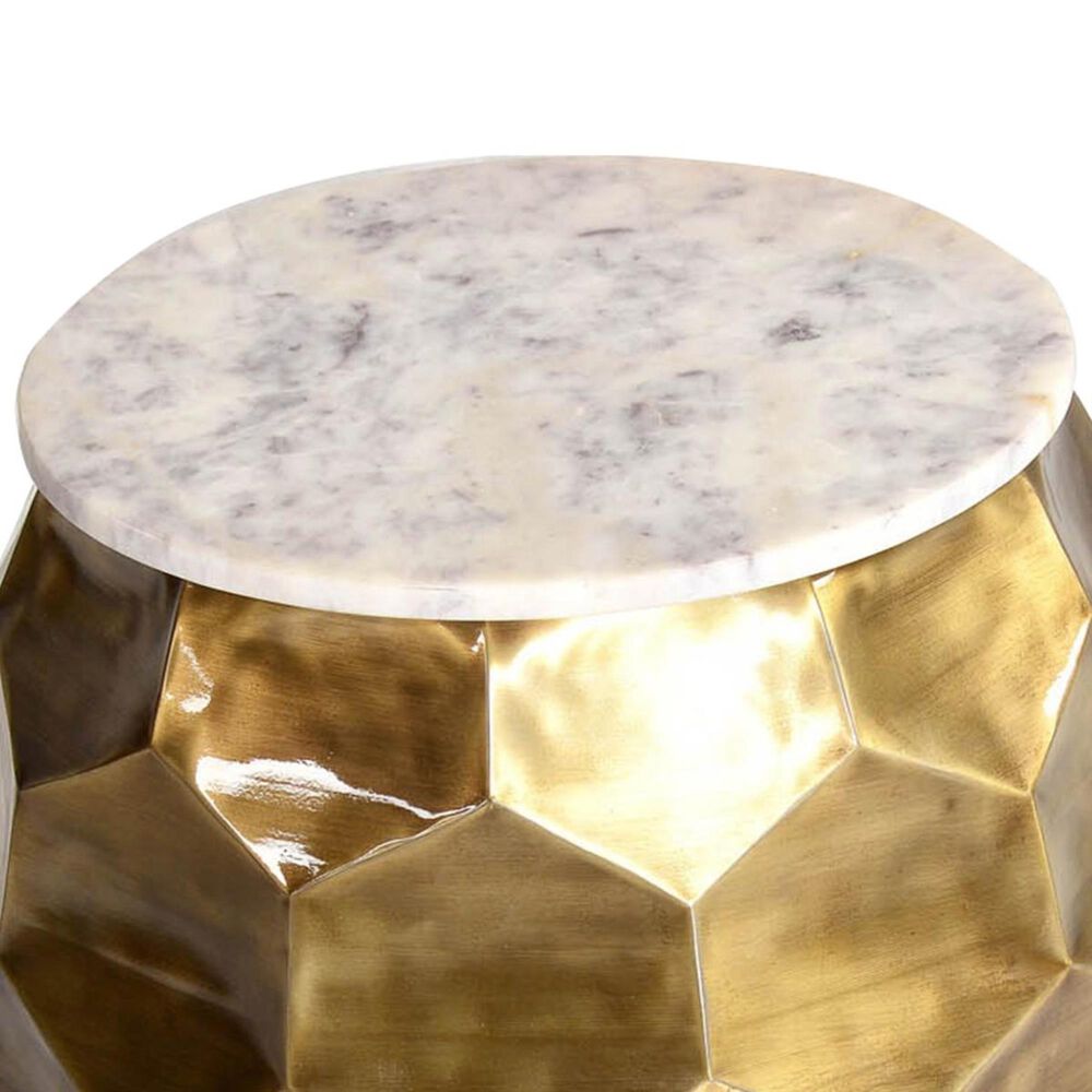 37B Stomp Marble Top Accent Table in Gold, , large