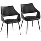 LumiSource Curvo Arm Chair in Black (Set of 2), , large