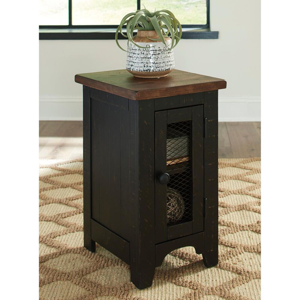 Ashley Valebeck Chair Side End Table in Black and Brown, , large