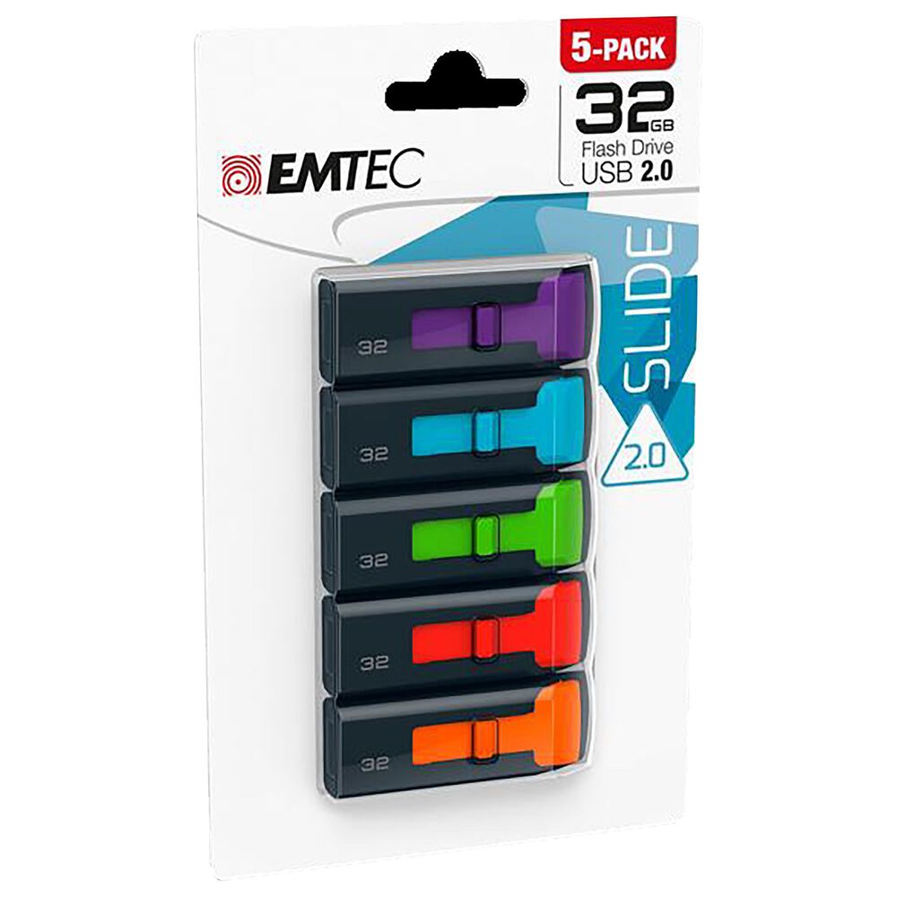Emtec 5-Pack C450 32GB USB 2.0 Flash Drive, , large