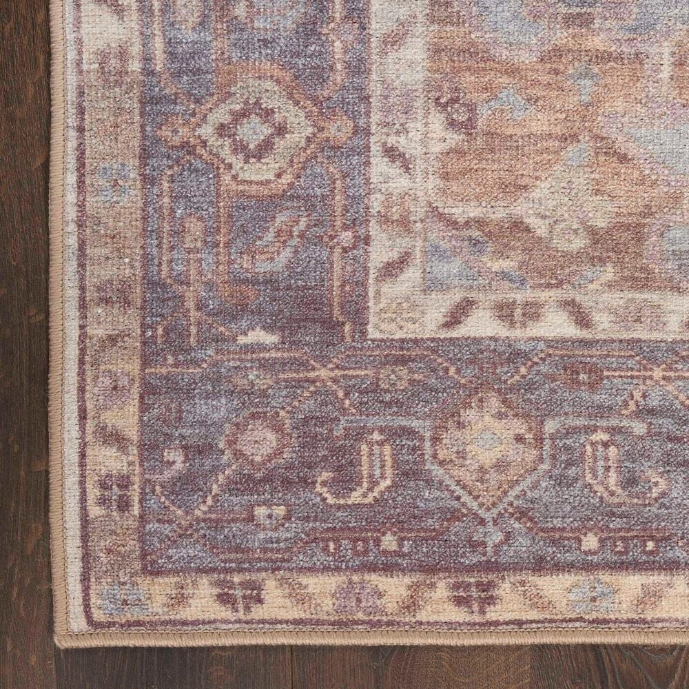 Nourison Vintage Washables Ivory and Purple 4' x 6' Area Rug, , large